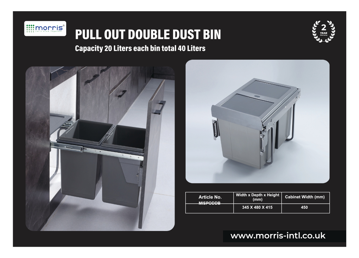 Pullout Double Dustbin